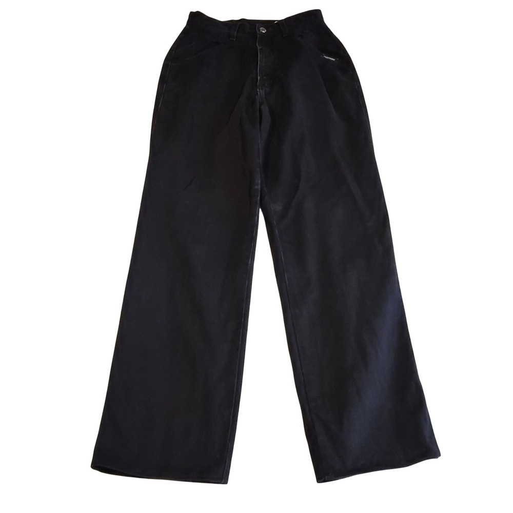 Vintage Rocky Mountain Black Denim High Waisted Western Jeans Wide Leg 9/10